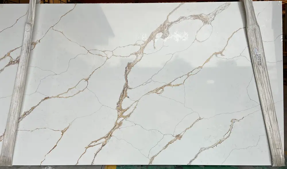 Calacatta Nova Gold Quartz Example Calacatta Nova Gold Quartz Example
