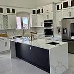 Jarlin: Soda and Smoky Gray Cabinets